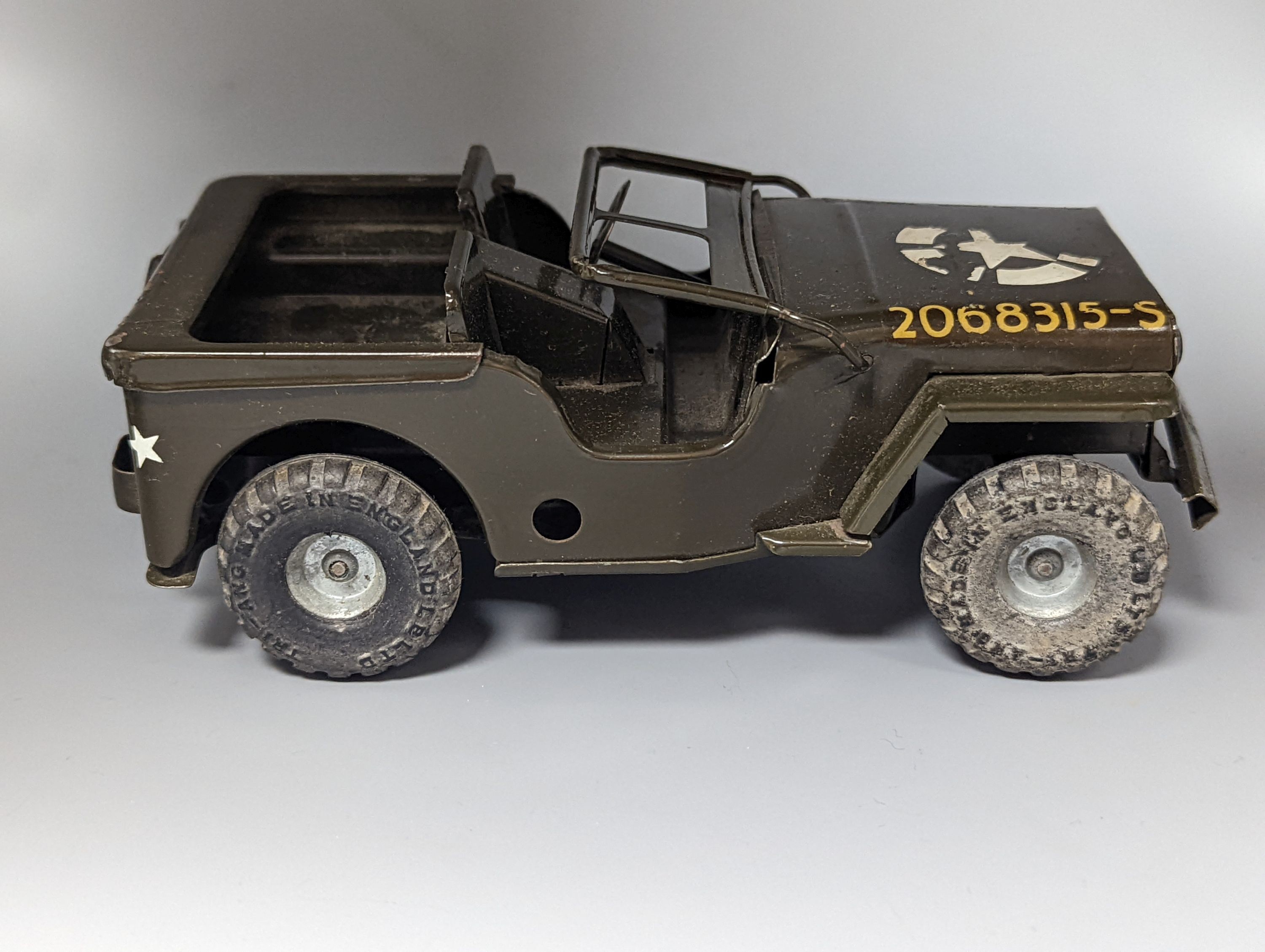 A Tri-Ang Minic Jeep No. 2, in original box, 15cm. long